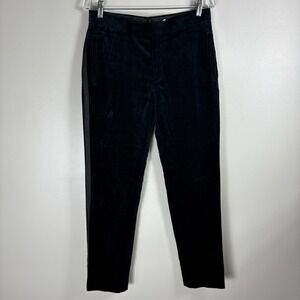 Suitsupply Men's 46 Verona Black Velvet Silk Covered Button Tuxedo Trouser Pants